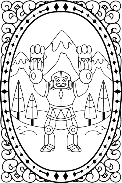 Regigigas and the Elemental Guardians Coloring Page