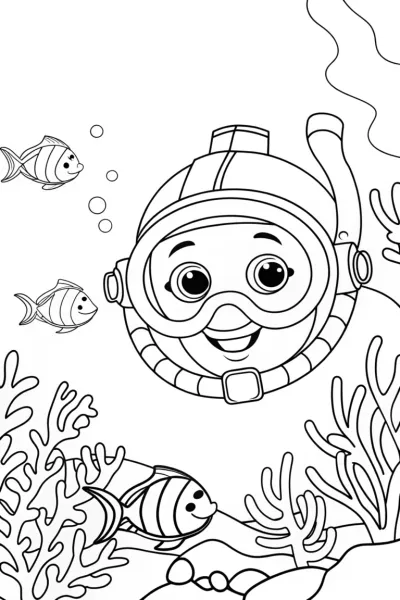 Bowser’s Undersea Adventure Coloring Page