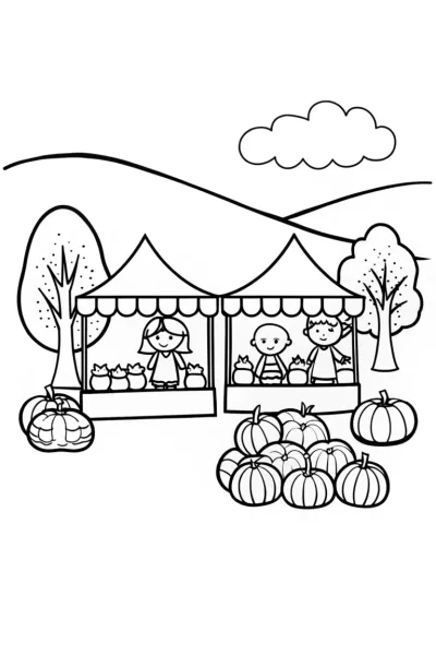 Autumn Harvest Festival Coloring Page