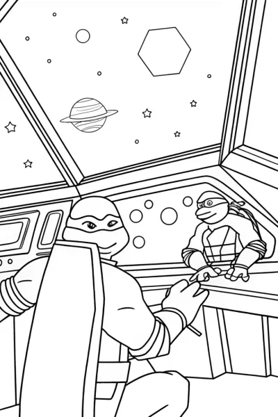 Teenage Mutant Ninja Turtles in space