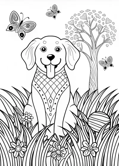 Majestic Labrador Coloring Page