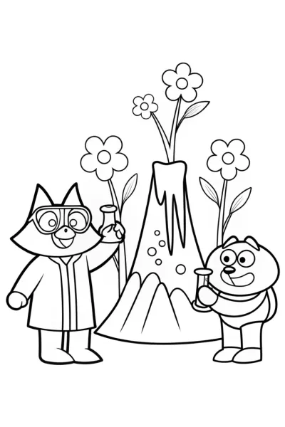 Bluey’s Backyard Science Fair Coloring Page