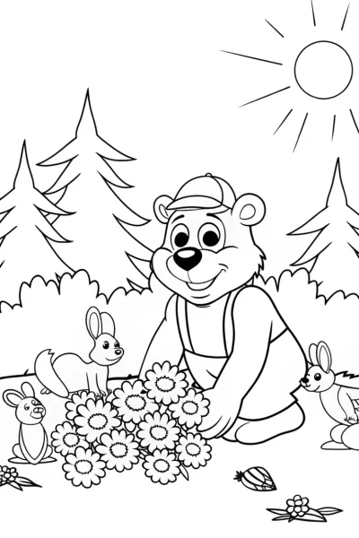 Bowser the Friendly Forest Guardian Coloring Page