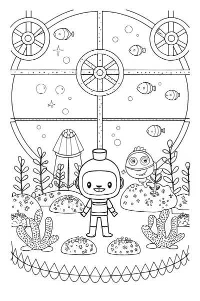 Captain Barnacles Science Fair Coloring Page