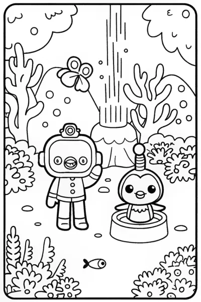 The Octonauts’ Underwater Science Adventure Coloring Page