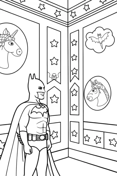 Batman and the Mystery of the Enchanted Riddles Coloring Page