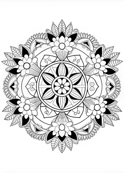 Mandala Bliss Coloring Page