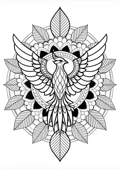 Mandala with Majestic Bird