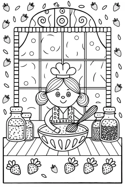 Strawberry Shortcake’s Secret Recipe Coloring Page