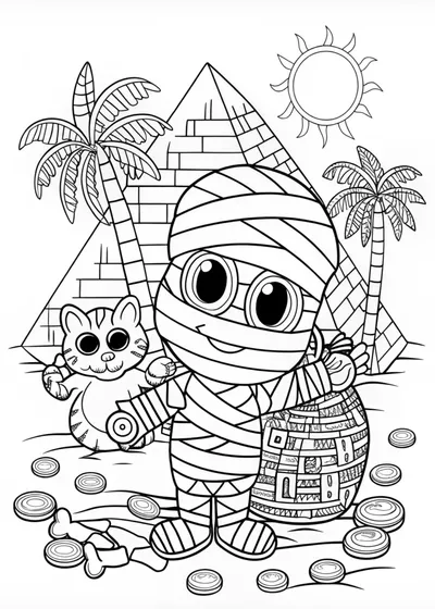 Mummy Coloring Page
