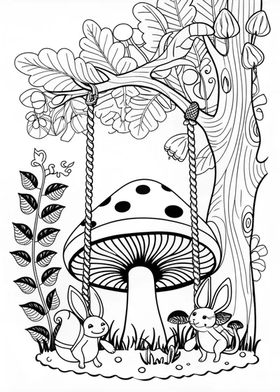 Mushroom Wonderland Swing