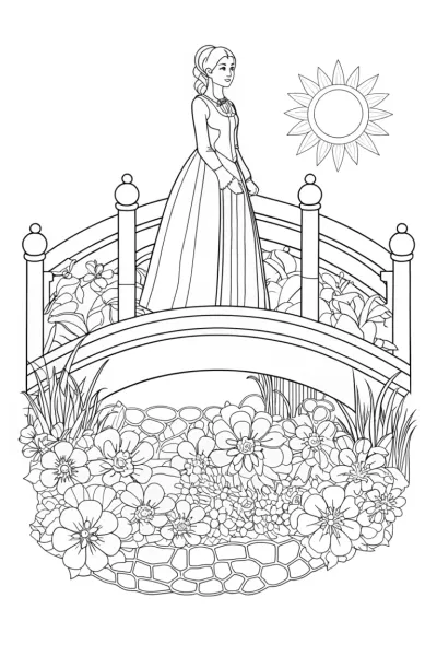 Princess on a glowing bridge