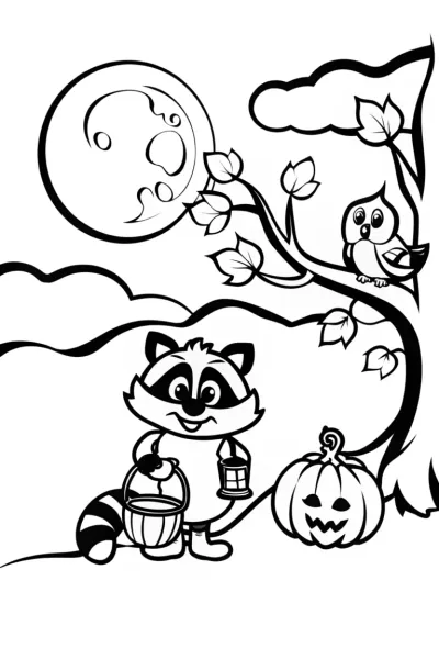 Harvest Moon Gathering Coloring Page