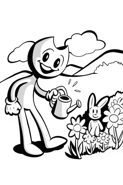 Huggy Wuggy’s Garden Adventure with Bunny Friends