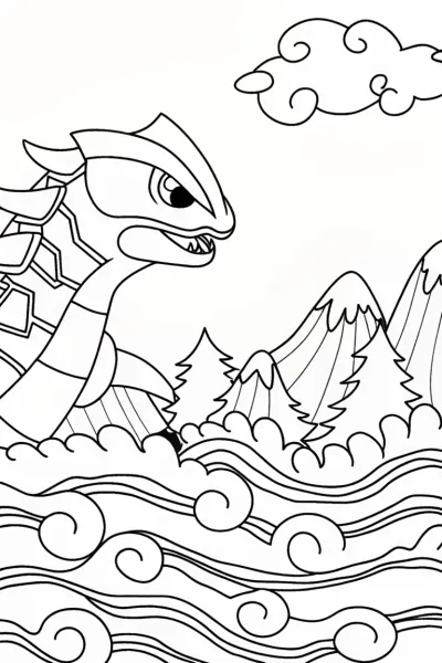 Kyogre Coloring Page