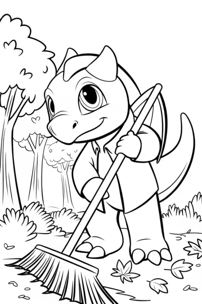Charizard cleaning up the forest