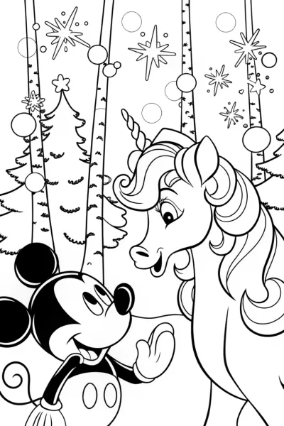 Mickey Mouse and the Unicorn’s Whimsical Forest