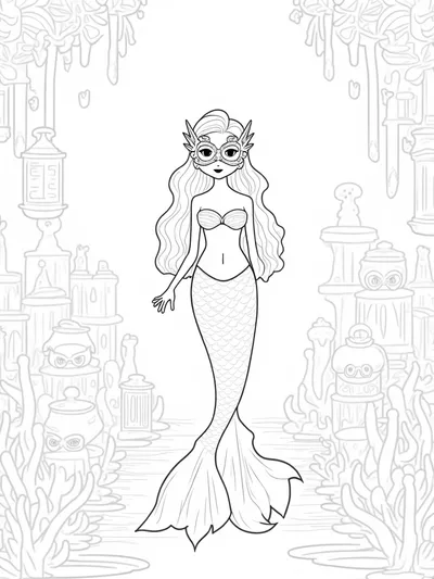Mermaid hosting an undersea ball