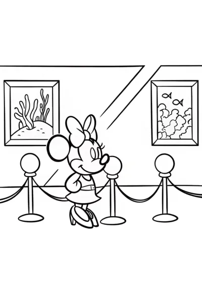 Minnie Mouse underwater art gallery