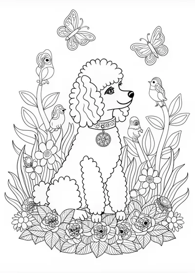 Poodle Pup Ready for Fun