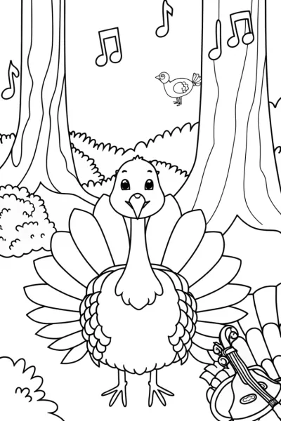 Turkey in a magical forest