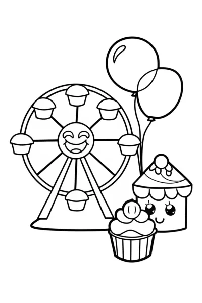 Shopkins Carnival Adventure Coloring Page