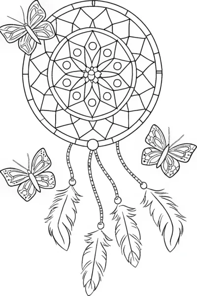Butterfly dreamweaver coloring page