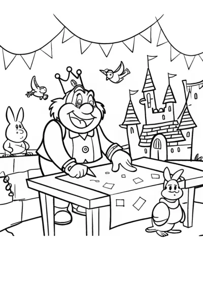 Bowser the Friendly Architect Coloring Page