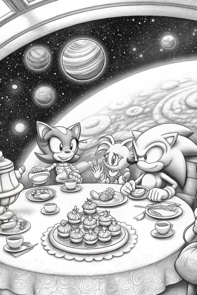 Sonic’s tea party in space