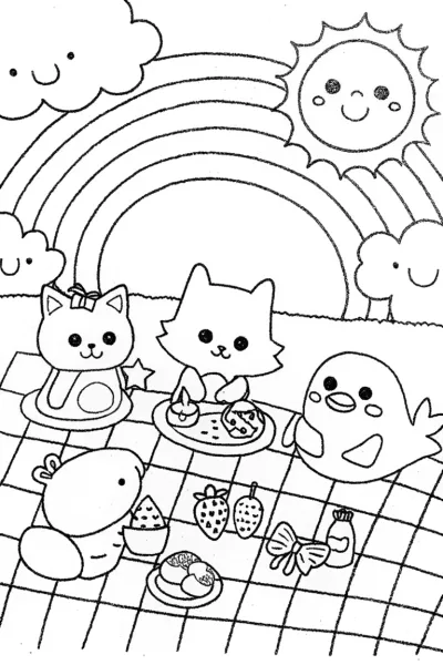 Rainbow Friends’ Picnic Adventure with Happy Characters