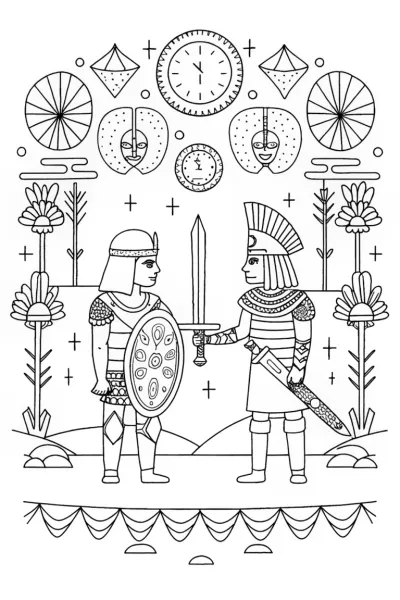 Mario and Luigi’s Time-Travel Quest Coloring Page