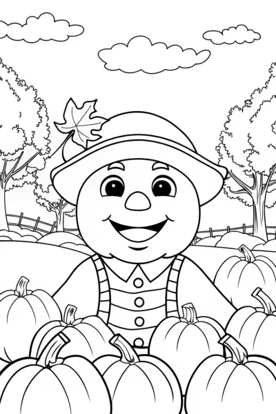 Shopkins Exploring the Enchanted Pumpkin Patch Coloring Page