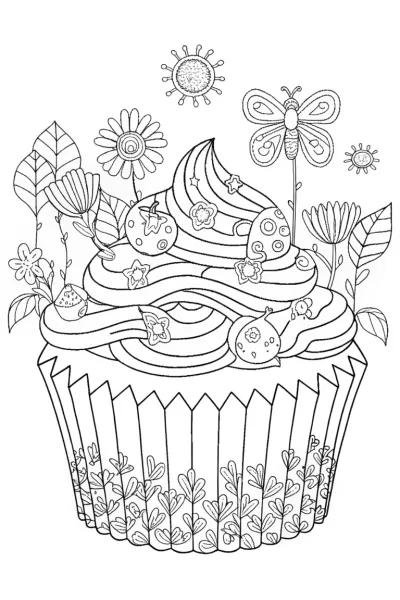 Cupcake Chic in the fairy garden