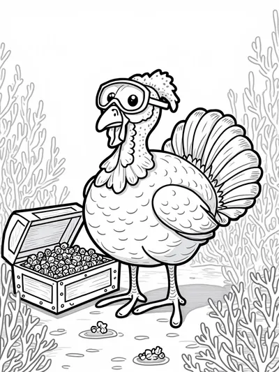 Turkey exploring an underwater world