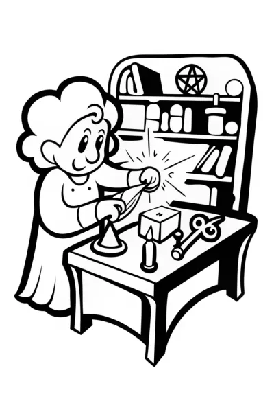 Champion’s Workshop of Wonders Coloring Page