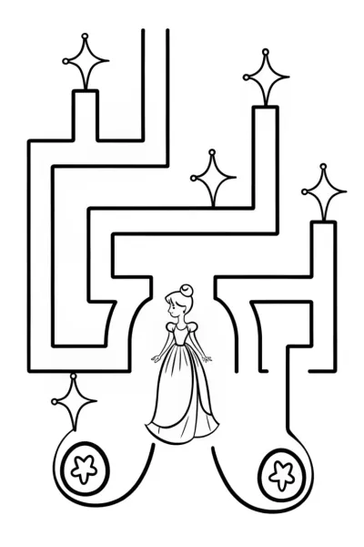 Princess in a whimsical labyrinth