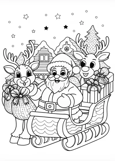 Sven the Reindeer in the Winter Forest