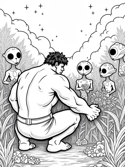 Hulk gardening on an alien planet