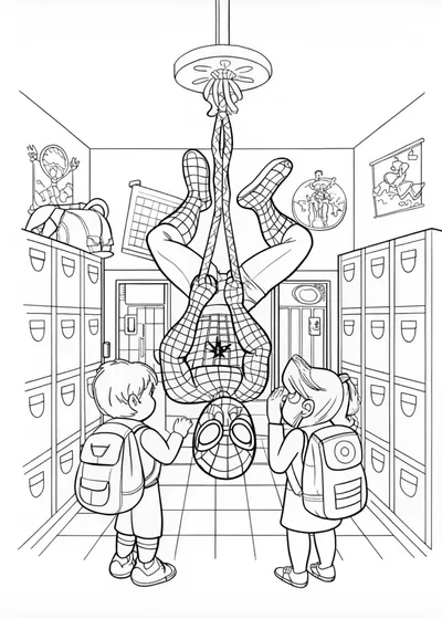 Spiderman at School