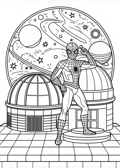 Spider-Man at the space observatory