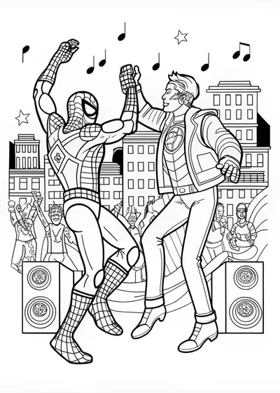 Spider-Man Leaping Through the Skyline