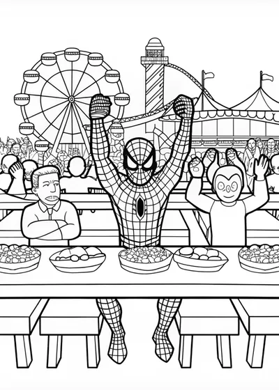 Spider-Man’s Hot Dog Feast