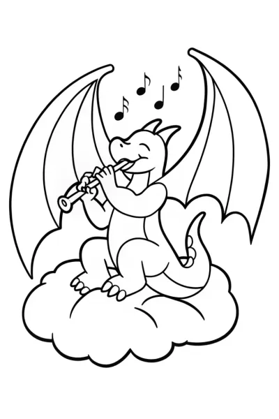Charizard’s Skyward Symphony Coloring Page