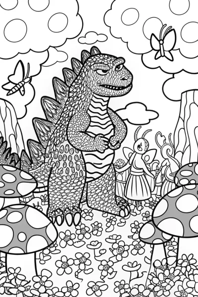 Godzilla’s Guardian Adventure Coloring Page
