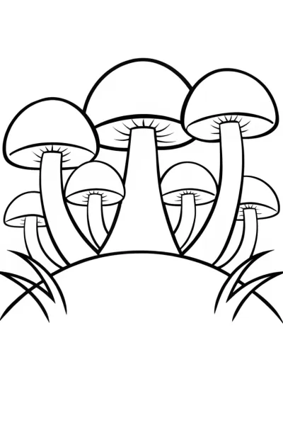 Mushrooms building a sky bridge