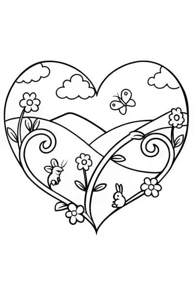 Heartfelt Garden: A Whimsical Love for Nature