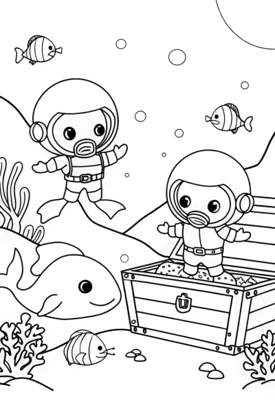 Ninja Turtles underwater treasure hunt