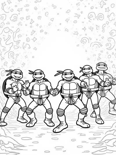Teenage Mutant Ninja Turtles dance-off