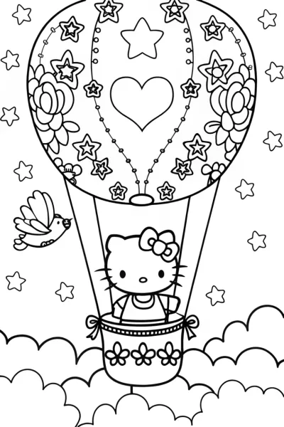 Hello Kitty in a Heart Balloon Journey