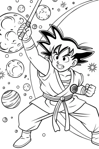Goku’s cosmic training in space